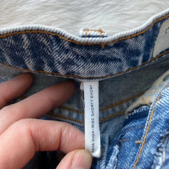 Rag & Bone High-Rise Denim Shorts - Picture 3 of 8